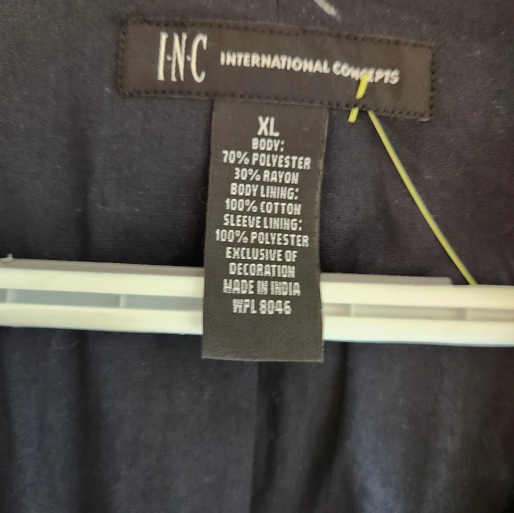INC International‎ Concepts Black Suit Classic Professional Style